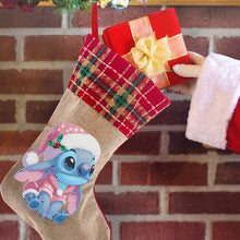 Load image into Gallery viewer, Linen Diamond Painting Xmas Stocking Decor 5D Rhinestone Xmas Socks for Kid Gift
