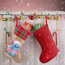 Load image into Gallery viewer, Linen Diamond Painting Xmas Stocking Decor 5D Rhinestone Xmas Socks for Kid Gift
