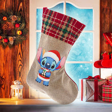 Load image into Gallery viewer, Linen Diamond Painting Xmas Stocking Decor 5D Rhinestone Xmas Socks for Kid Gift
