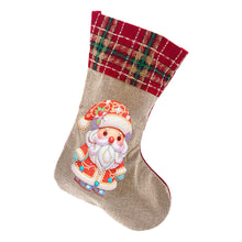 Load image into Gallery viewer, Linen Diamond Painting Xmas Stocking Decor 5D Rhinestone Xmas Socks for Kid Gift
