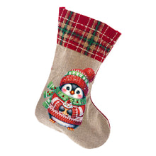 Load image into Gallery viewer, Linen Diamond Painting Xmas Stocking Decor 5D Rhinestone Xmas Socks for Kid Gift
