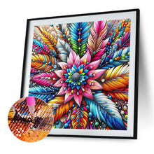 Load image into Gallery viewer, Diamond Painting - Full Round - Christmas feather flowers (40*40CM)
