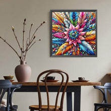 Load image into Gallery viewer, Diamond Painting - Full Round - Christmas feather flowers (40*40CM)
