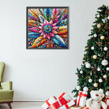 Load image into Gallery viewer, Diamond Painting - Full Round - Christmas feather flowers (40*40CM)
