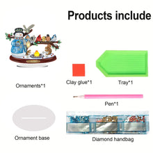 Load image into Gallery viewer, Acrylic Special Shaped Christmas Theme Desktop Diamond Art Kits for Home Office
