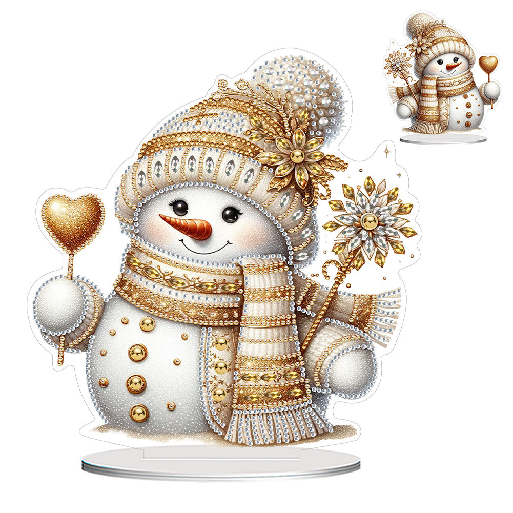 Acrylic Special Shaped Christmas Theme Desktop Diamond Art Kits for Home Office