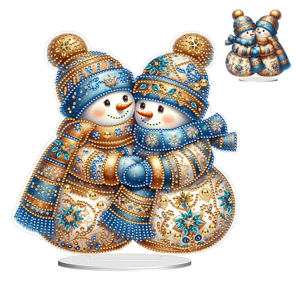 Acrylic Special Shaped Christmas Theme Desktop Diamond Art Kits for Home Office