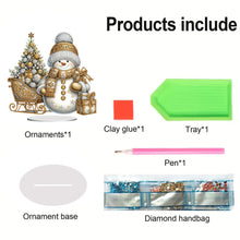 Load image into Gallery viewer, Acrylic Special Shaped Christmas Theme Desktop Diamond Art Kits for Home Office
