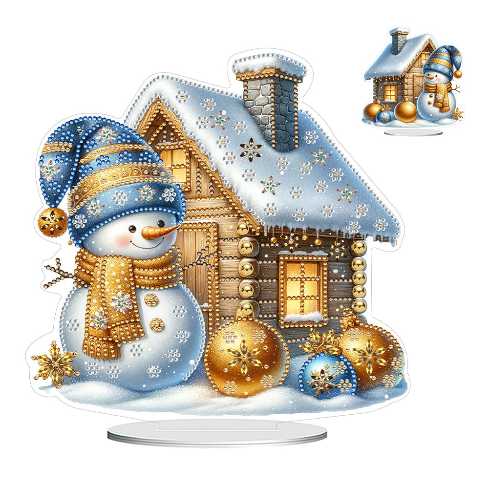 Acrylic Special Shaped Christmas Theme Desktop Diamond Art Kits for Home Office