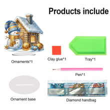 Load image into Gallery viewer, Acrylic Special Shaped Christmas Theme Desktop Diamond Art Kits for Home Office
