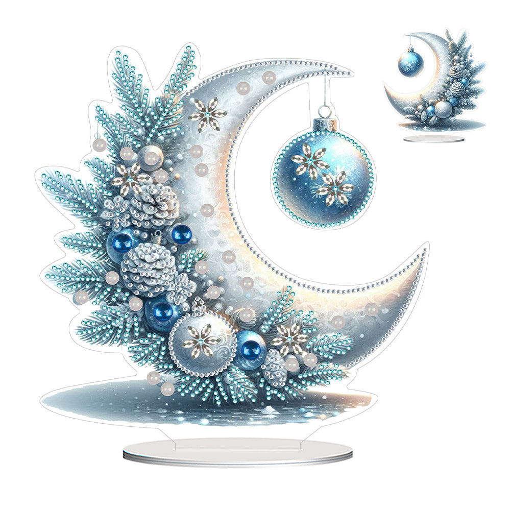 Acrylic Special Shaped Christmas Theme Desktop Diamond Art Kits for Home Office