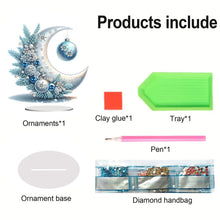 Load image into Gallery viewer, Acrylic Special Shaped Christmas Theme Desktop Diamond Art Kits for Home Office
