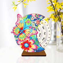 Load image into Gallery viewer, Diamond Painting Calendar Wooden Desk Calendar Christmas Gift (Flower Butterfly)

