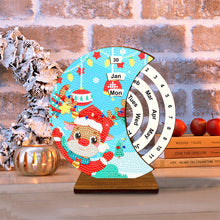 Load image into Gallery viewer, Diamond Painting Calendar Wooden Desk Calendar Christmas Gift (Christmas Elk)
