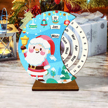 Load image into Gallery viewer, Diamond Painting Calendar Wooden Desk Calendar Christmas Gift (Santa Claus)
