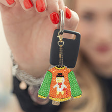 Load image into Gallery viewer, 12Pcs Double Side Christmas Elements Diamond Painting Art Craft Keychain
