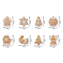 Load image into Gallery viewer, 8Pcs Double Side Christmas Cookies Diamond Painting Art Craft Keychain
