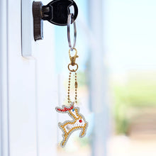 Load image into Gallery viewer, 8Pcs Double Side Christmas Elements Diamond Painting Art Craft Keychain
