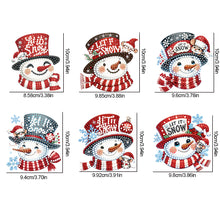 Load image into Gallery viewer, 6Pcs Acrylic Special Shaped Winter Snowman 5D DIY Diamond Art Hanging Decor

