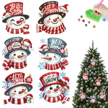 Load image into Gallery viewer, 6Pcs Acrylic Special Shaped Winter Snowman 5D DIY Diamond Art Hanging Decor
