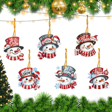 Load image into Gallery viewer, 6Pcs Acrylic Special Shaped Winter Snowman 5D DIY Diamond Art Hanging Decor
