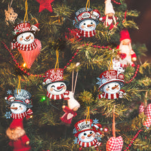 Load image into Gallery viewer, 6Pcs Acrylic Special Shaped Winter Snowman 5D DIY Diamond Art Hanging Decor
