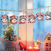 Load image into Gallery viewer, 6Pcs Acrylic Special Shaped Winter Snowman 5D DIY Diamond Art Hanging Decor

