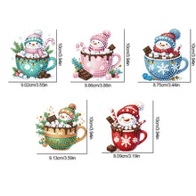 Load image into Gallery viewer, 5Pcs Acrylic Special Shaped Snowman Dessert 5D DIY Diamond Art Hanging Decor
