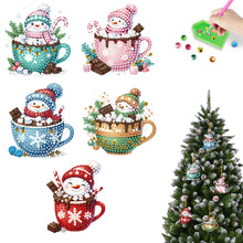Load image into Gallery viewer, 5Pcs Acrylic Special Shaped Snowman Dessert 5D DIY Diamond Art Hanging Decor
