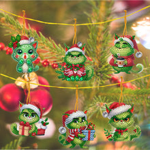 Load image into Gallery viewer, 6Pcs Acrylic Special Shaped Christmas Kitten 5D DIY Diamond Art Hanging Decor
