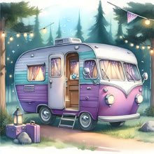 Load image into Gallery viewer, Diamond Painting - Full Round - Camping car (30*30CM)
