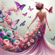 Load image into Gallery viewer, Diamond Painting - Full Round - Girl with gorgeous skirt (40*40CM)
