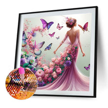 Load image into Gallery viewer, Diamond Painting - Full Round - Girl with gorgeous skirt (40*40CM)

