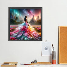 Load image into Gallery viewer, Diamond Painting - Full Round - Girl with gorgeous skirt (40*40CM)
