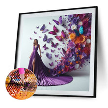 Load image into Gallery viewer, Diamond Painting - Full Round - Girl with gorgeous skirt (40*40CM)
