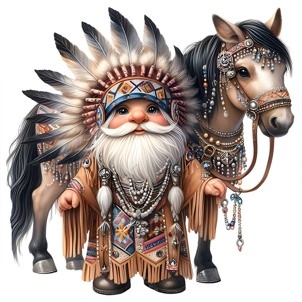 Diamond Painting - Full Round - Indian gnome (30*30CM)