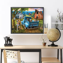 Load image into Gallery viewer, Diamond Painting - Full Square - Puppy on truck (50*40CM)
