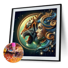 Load image into Gallery viewer, Diamond Painting - Full Round - Woman and tiger (30*30CM)
