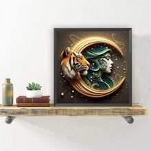 Load image into Gallery viewer, Diamond Painting - Full Round - Woman and tiger (30*30CM)
