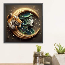 Load image into Gallery viewer, Diamond Painting - Full Round - Woman and tiger (30*30CM)
