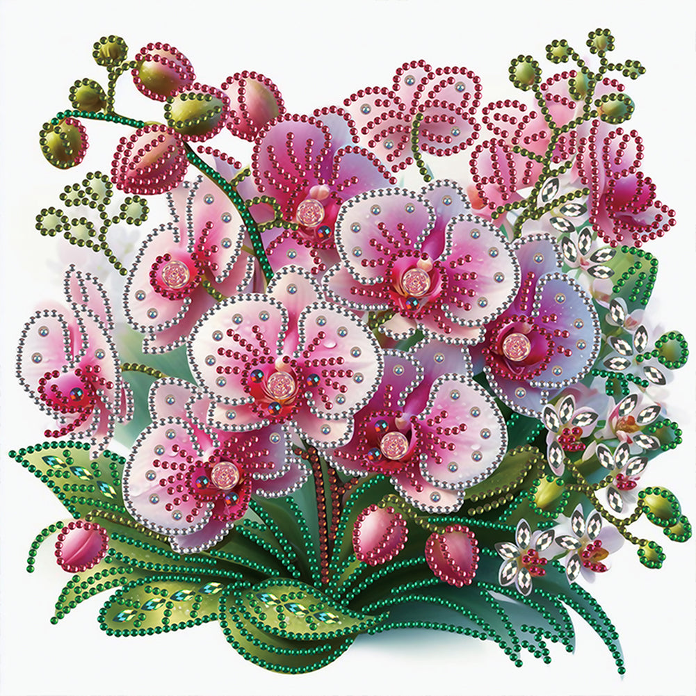Diamond Painting - Partial Special Shaped - Beautiful flower (30*30CM)