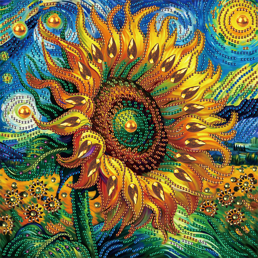 Diamond Painting - Partial Special Shaped - Beautiful flower (30*30CM)