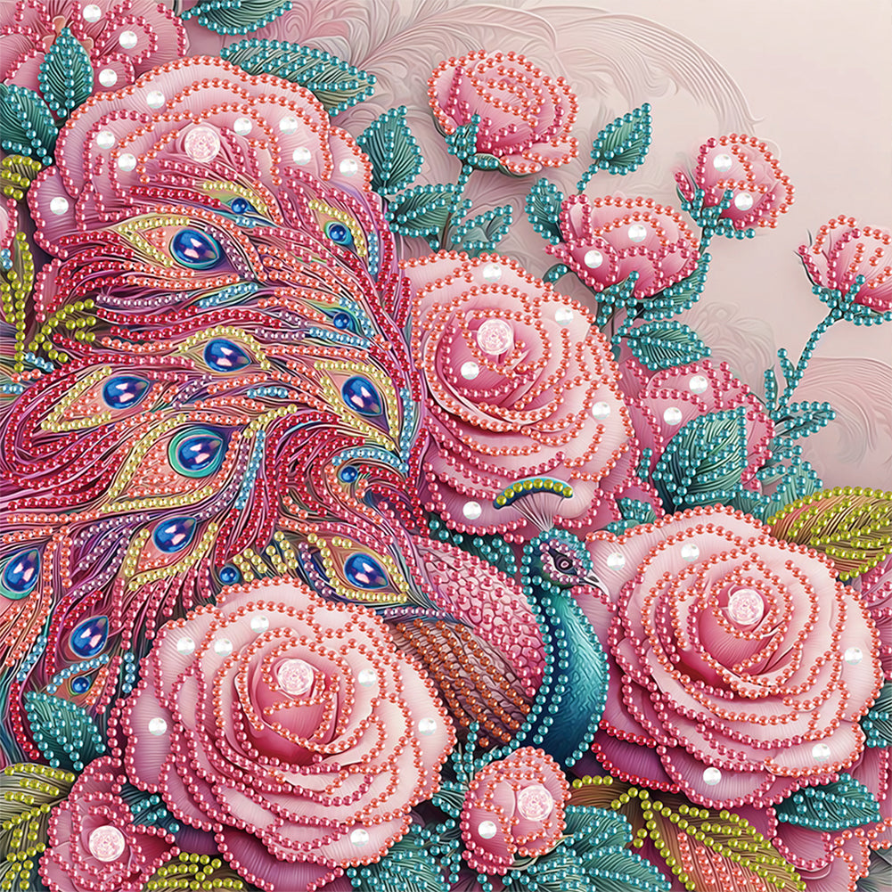 Diamond Painting - Partial Special Shaped - Beautiful flower (30*30CM)