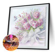 Load image into Gallery viewer, Diamond Painting - Partial Special Shaped - Beautiful flower (30*30CM)
