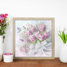 Load image into Gallery viewer, Diamond Painting - Partial Special Shaped - Beautiful flower (30*30CM)
