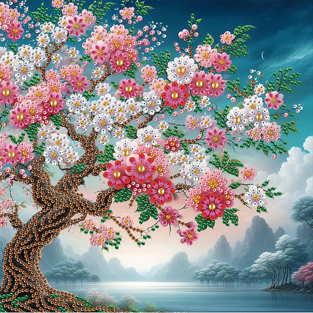 Diamond Painting - Partial Special Shaped - Wonderful tree (30*30CM)