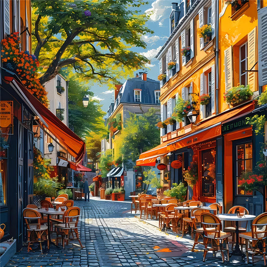Diamond Painting - Full Round - House on the street (40*40CM)