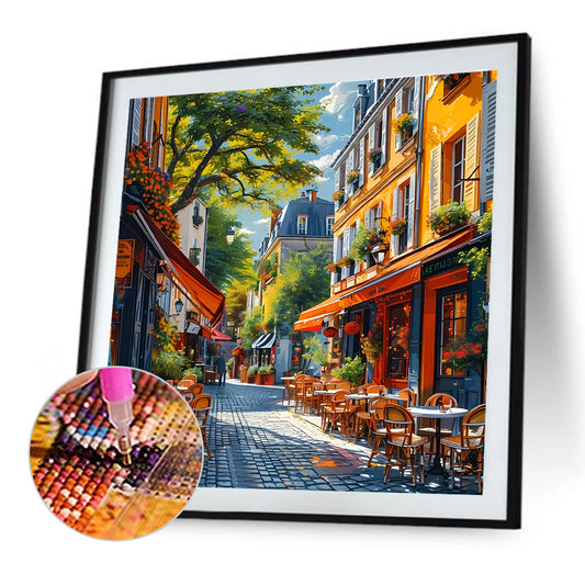Diamond Painting - Full Round - House on the street (40*40CM)