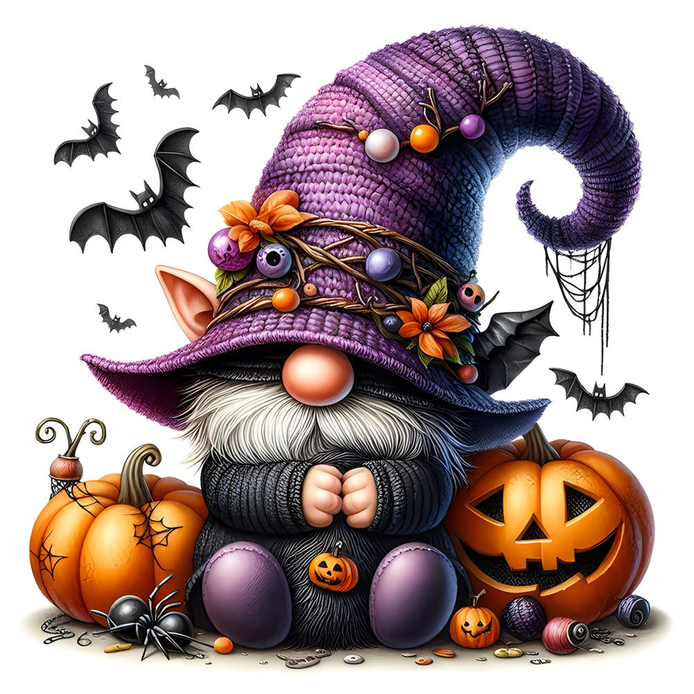 Diamond Painting - Full Round - Halloween gnome (30*30CM)