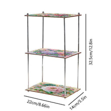 Load image into Gallery viewer, 3 Tier Acrylic Special Shape Flower Diamond Painting Storage Rack for Bathroom
